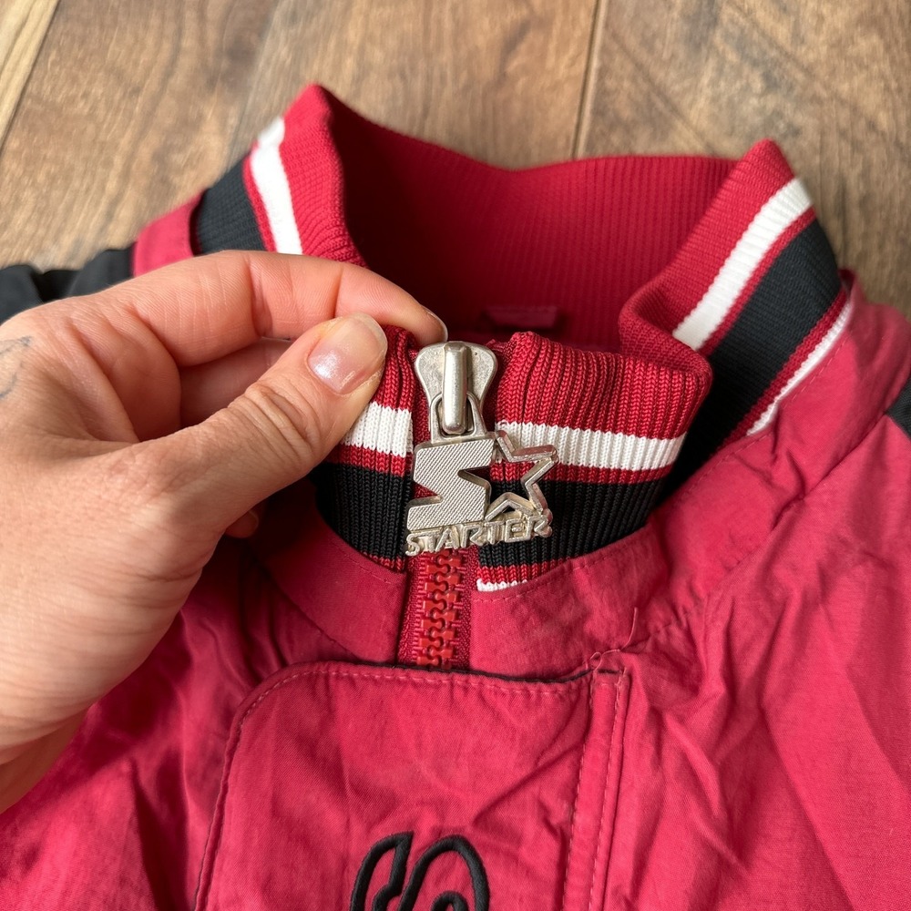 Vintage 90s San Francisco 49ers Jacket Men's Large Red Starter Embroidered 5488 - Picture 7 of 14